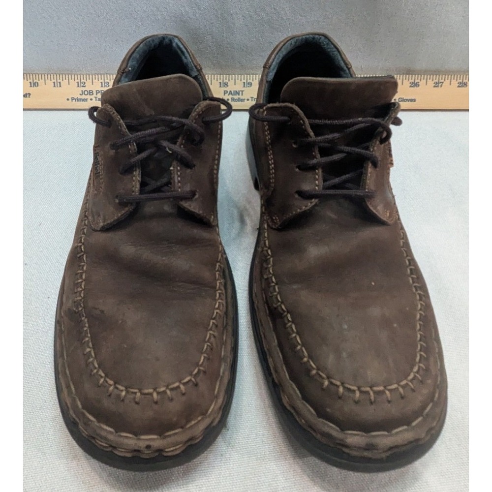 Josef Seibel Moc Toe Derby Men 44 Brown Good Leather Casual Comfort Shoes